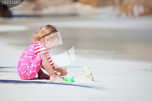 Image of Little girl at beach