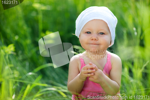 Image of Little girl in meadow