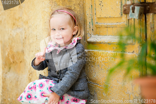 Image of Little girl portrait outdoors