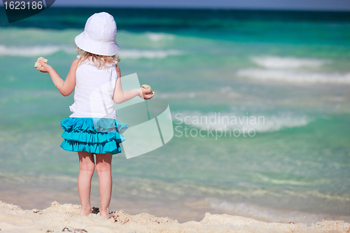 Image of Little girl at beach