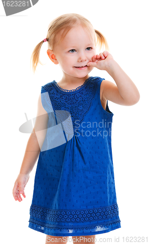 Image of Studio photo of adorable toddler girl