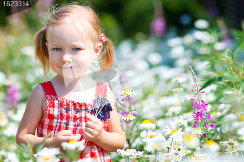 Image of Little girl in meadow