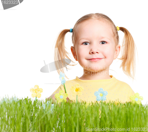 Image of Spring portrait of little girl