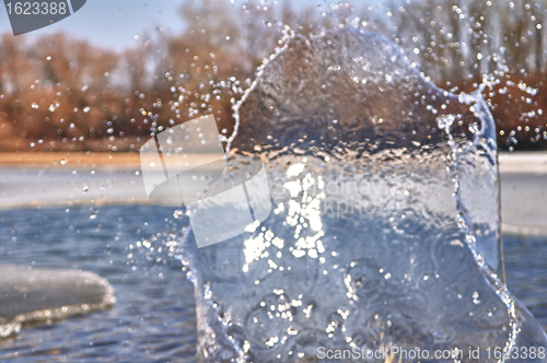 Image of Splashing water waves natural