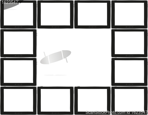 Image of tablet pc on white background, ipade - like generic tablet pc