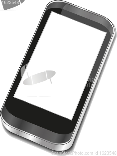 Image of Abstract touchscreen smartphone - Iphon smartphone 3d