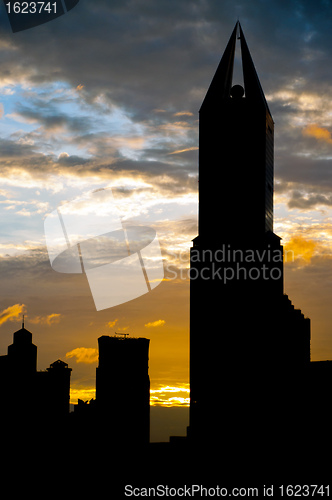 Image of Shanghai skyscraper silhouette