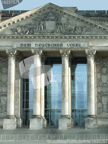 Image of detail of the Reichstag