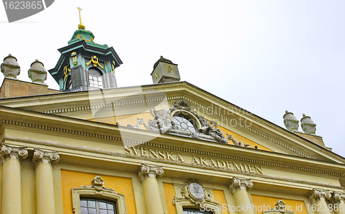 Image of Swedish Academy on Stortorget square in Stockholm