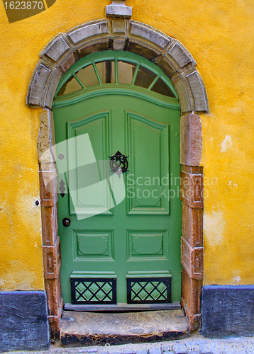 Image of A door, street of Stockholm, Sweden
