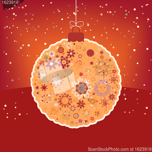 Image of Retro template - Beautiful Christmas ball. EPS 8