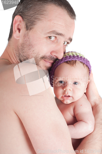 Image of Newborn baby with dad