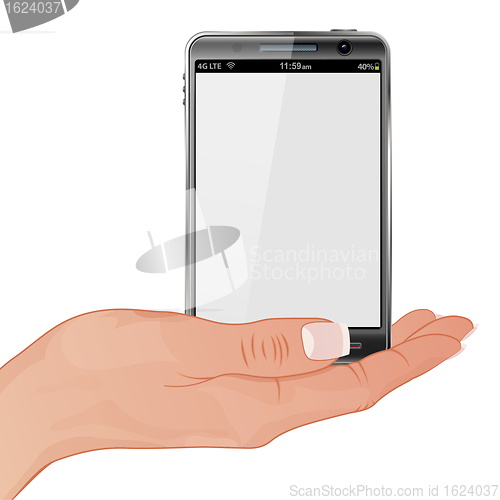 Image of Woman Hand with the Smart Phone