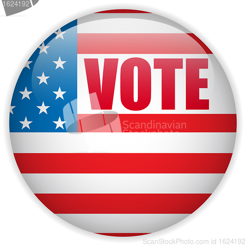 Image of United States Election Vote Button.