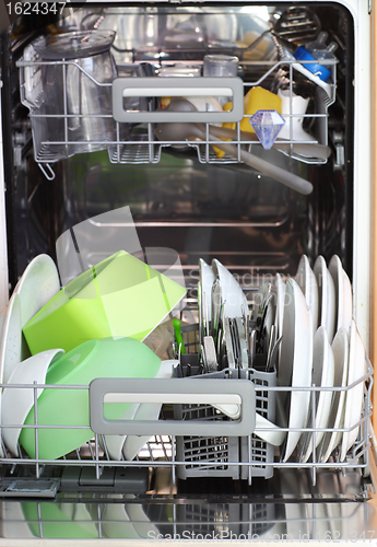 Image of Open dishwasher