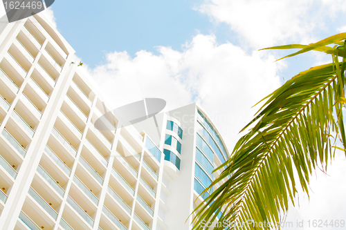 Image of Skyline of luxury high rise apartments in beach Playa Bonita Pan