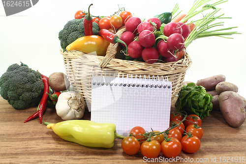 Image of Purchasing paper with vegetables