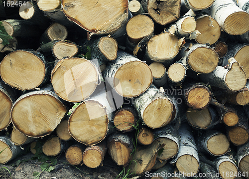 Image of Wood stack background