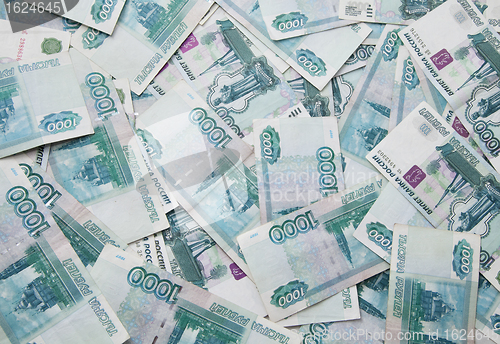 Image of Background of thousand russian roubles bills