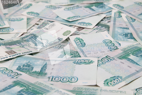 Image of Background of thousand russian roubles bills