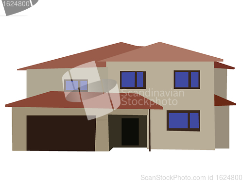 Image of Vector image of two floored house