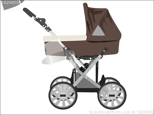 Image of Zoomed baby stroller vector image