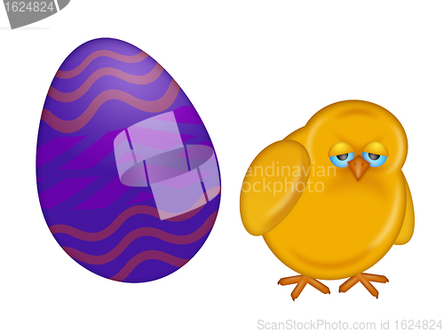 Image of Easter Day Chick with Painted Egg