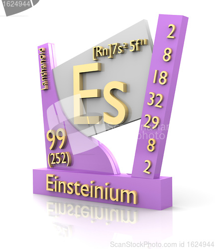 Image of Einsteinium form Periodic Table of Elements - V2