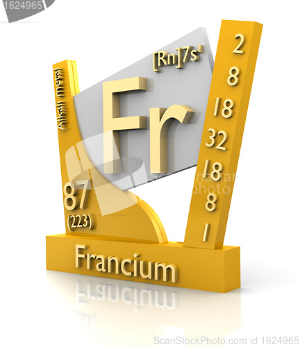 Image of Francium form Periodic Table of Elements - V2