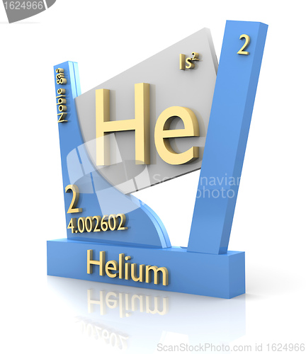 Image of Helium form Periodic Table of Elements - V2