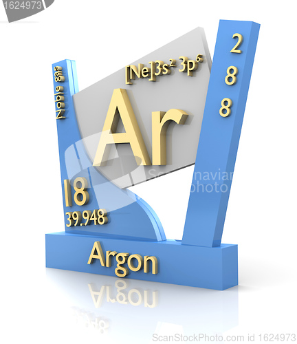 Image of Argon form Periodic Table of Elements - V2