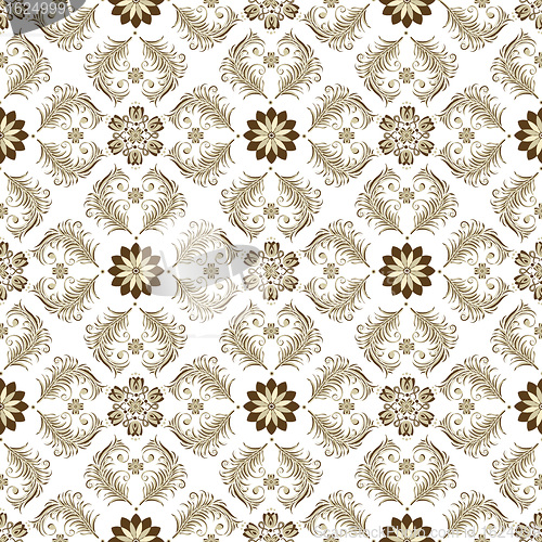 Image of Seamless brown-white vintage pattern