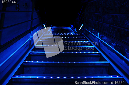 Image of blue stairs