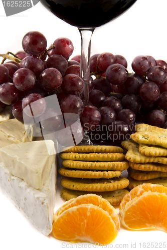 Image of Grapes with a bit of a red wine glass