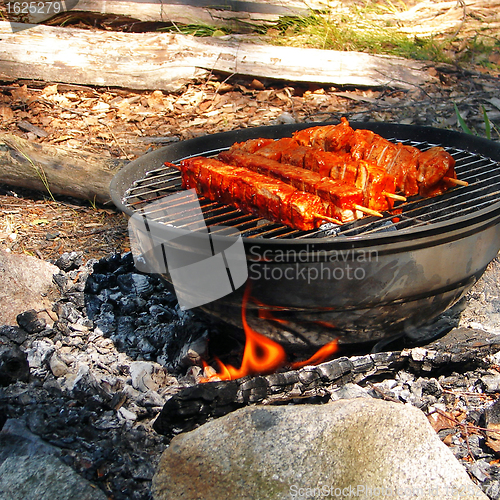 Image of Grill on stone