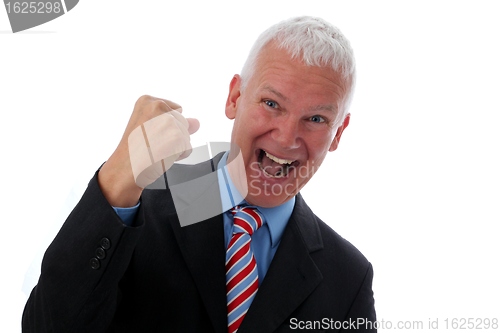 Image of Businessman crazy with fist