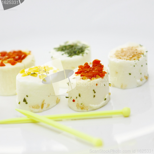 Image of French cheese on white plate