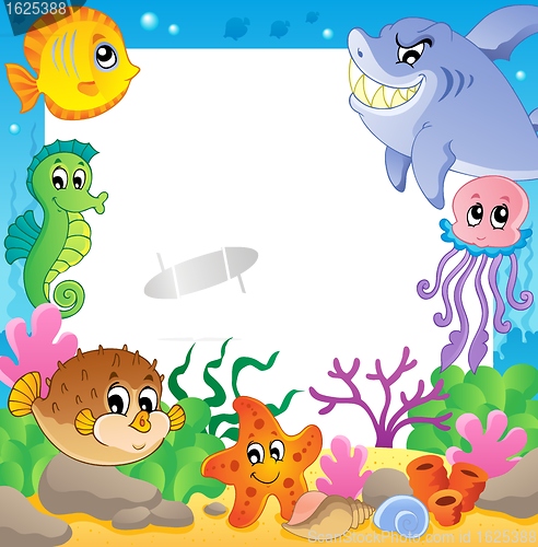 Image of Frame with underwater animals 2