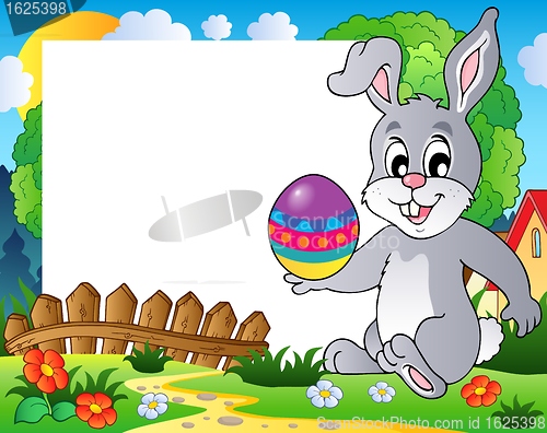 Image of Frame with Easter bunny theme 3