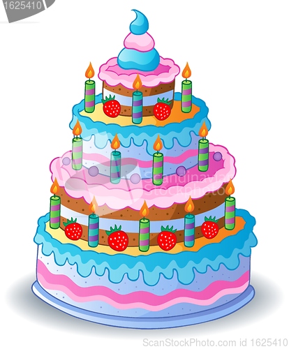 Image of Decorated birthday cake 1