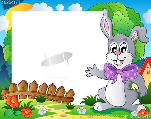 Image of Frame with Easter bunny theme 2