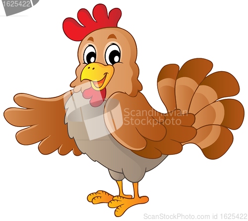 Image of Happy cartoon hen