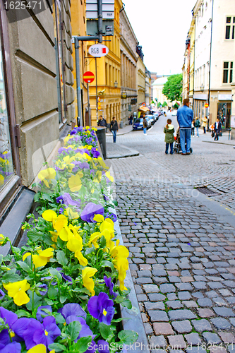 Image of Along the streets of The Old Town (Gamla Stan) in Stockholm.