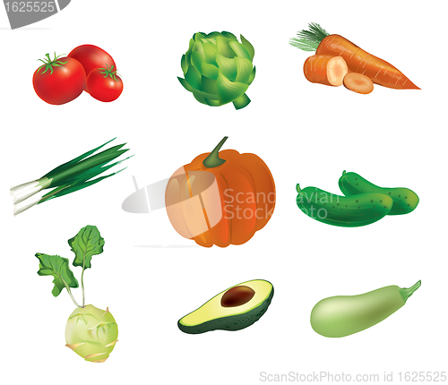 Image of Set of  vegetables