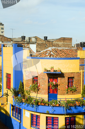 Image of architecture historic La Candelaria Bogota Colombia