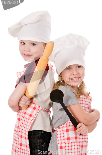 Image of two children cooks