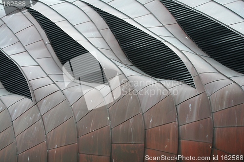 Image of detail of copper building