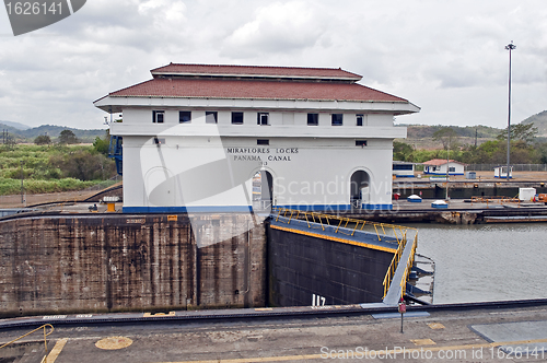 Image of Panama Canal, Miraflores locks.