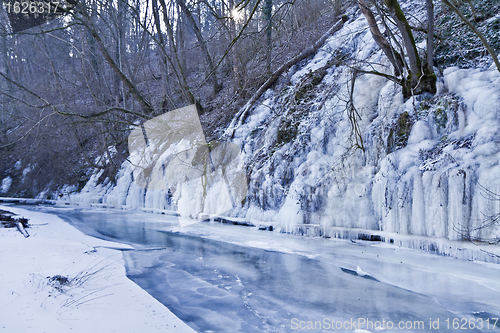 Image of ice over river