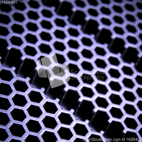 Image of abstract metallic grid